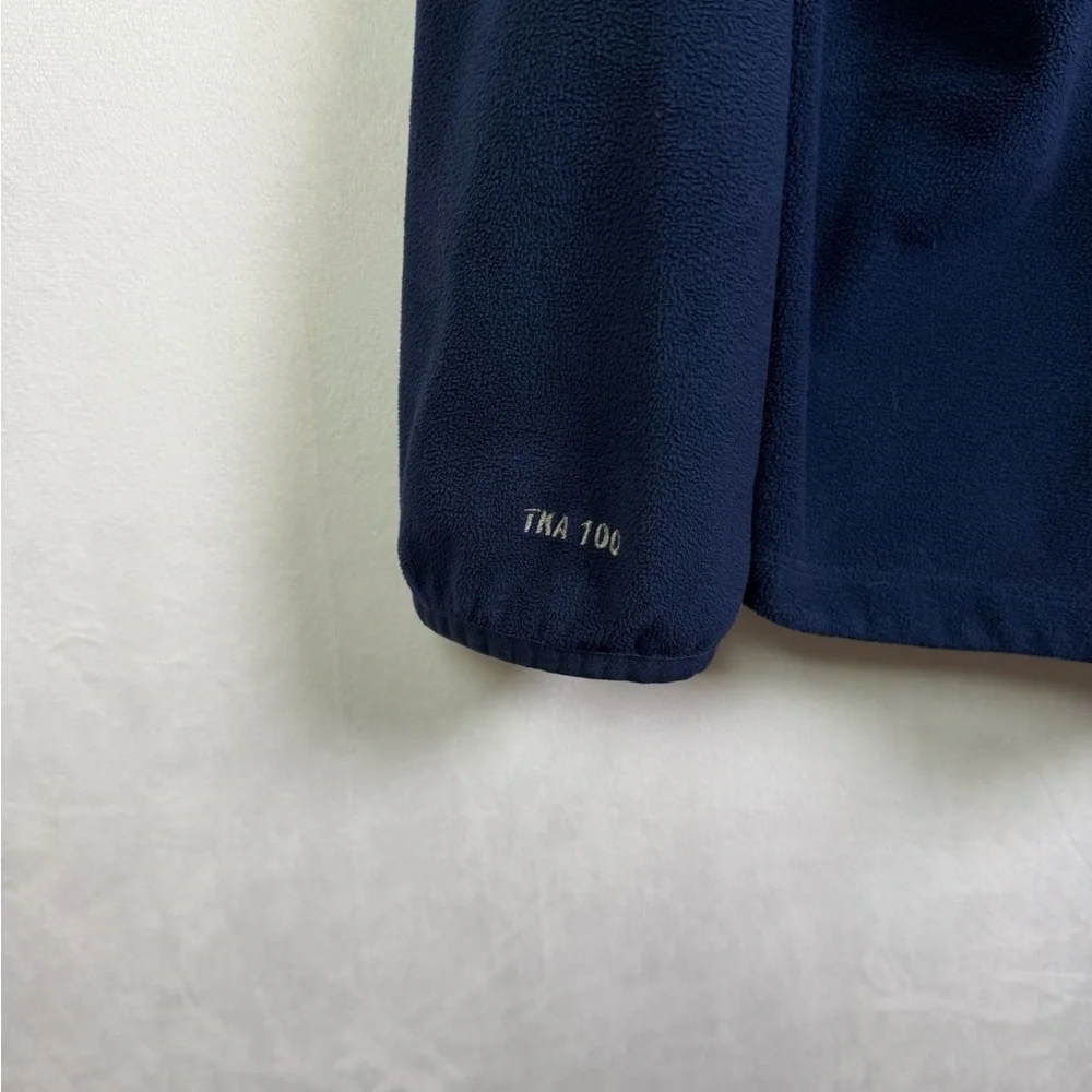 The North Face Mens TKA 100 Fleece Quarter Zip Pullover Navy Blue Sz XL